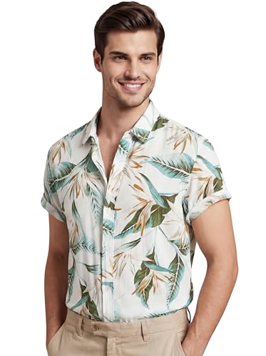 Image of GRECIILOOKS Men's Casual Stylish Printed Regular Fit Shirt | Formal Half Sleeve Shirt for Man | Trendy Summer Outfit for Men