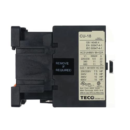 Contacteur AC TECO CU-18 bobine 110V commande circuit puissance