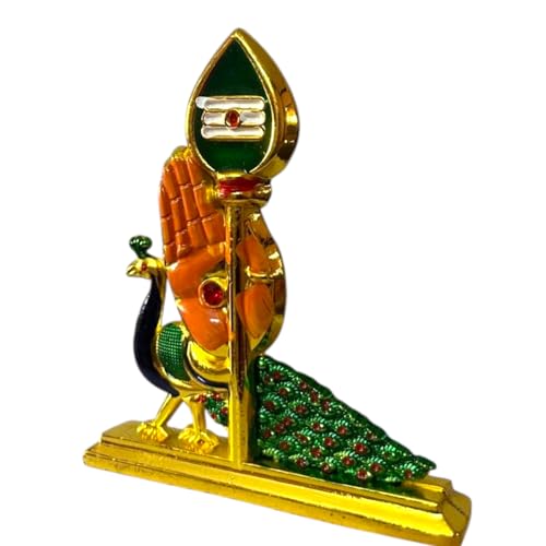 Image of Steel Murugan Vel Statue (8 cm) | Divine Lord Karthikeya Spear for Car Dashboard & Pooja Room Decor | Durable Red Vel Idol for Altar & Spiritual Gifting (Hand vel)