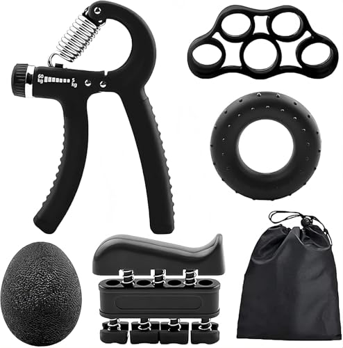 Hand Grip Kit com 5 Peças Fortalecedor de Mão Exercitador Dedos e...