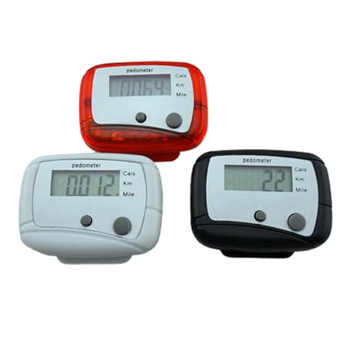 Podómetro para caminar con precisión los pasos, mini podómetro digital LCD portátil para deportes, caminar, correr, contador de pasos, color aleatorio