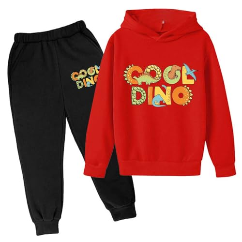 Generisch Conjunto de traje para niños con sudadera, conjunto de ropa para niños, cintura elástica y camiseta deportiva, ropa de ocio, 2 piezas, ropa de moda para 2-11 años de edad, Traje C1-rosa, 7-8