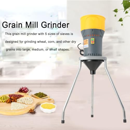 Image of Electric Corn Mill Grinder, 25L Dry Grain Mill Grinder with 5 Sieves