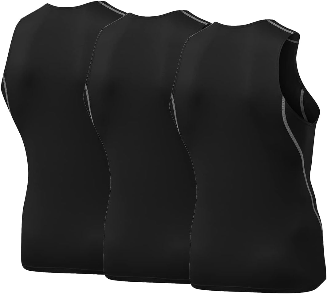 YEL Compression Tank Top for Men Bodybuilding Gym Athletic Tight Undershirts Workout Tops - Image 7