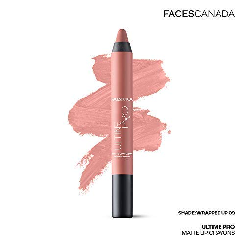 Image of FACESCANADA Faces Magnet Eyes Kajal, 0.35G & Ultime Pro Matte Lip Crayon-Wrapped Up 2.8 G Combo, Multicolor