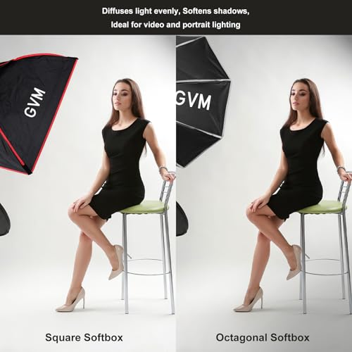 Image of GVM Portable Square Softbox 40 * 60cm with Grid Diffuser Fast-Setup Bowens Mount Softbox Compact Photography Lighting Softbox for Photography Shooting Continuous Light Monolight Strobe Flash