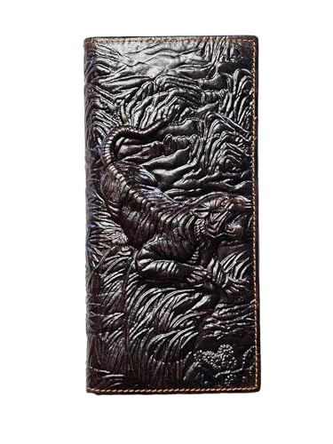 Portefeuille long homme cuir véritable vintage le cadeau idéal rétro