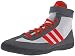 adidas Combat Speed 4 Youth Wrestling Shoes - White/Red/Grey - 2