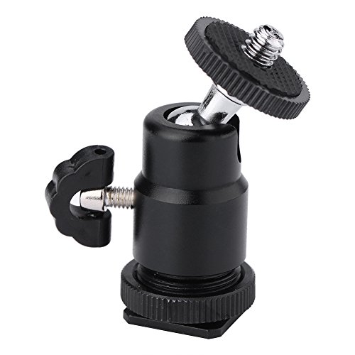 Ball Head Mount, Camera Tripod Ballhead Adapter Metal Panorama Ball Head Holder for Tripod Monopod Slider DSLR Camera Camcorder