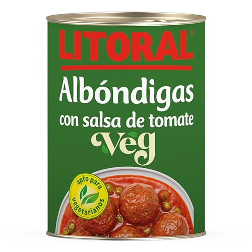 LITORAL Veggie Albóndigas con tomate, 415 gramos