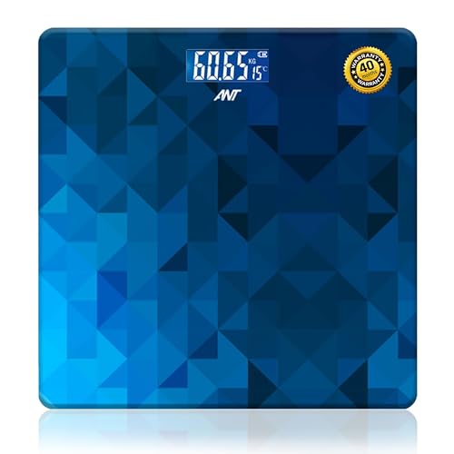ANT Flora Prism Digital Bathroom Scale forBody Weight Highly Accurate Body Weighing Machine Compact Size LED Display, High Standards Sturdy Tempered G