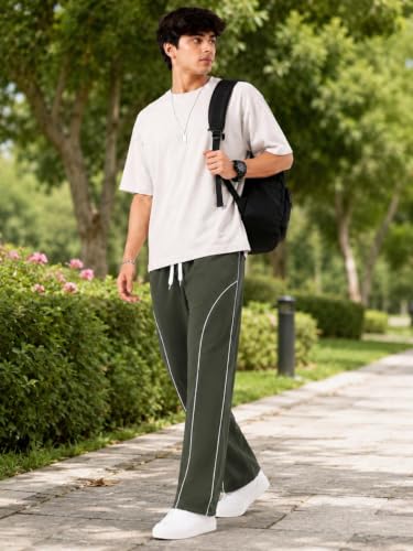 Image of O3e Men's Polyester Straight Fit Trackpant | Lightweight, Sports Lower, Gym, Running, Casual Wear