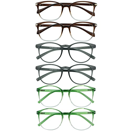 Image of VisionGlobal 6 Pairs Blue Light Blocking Glasses /Reading Glasses for Women /Men, Fashion Eyewear Frame