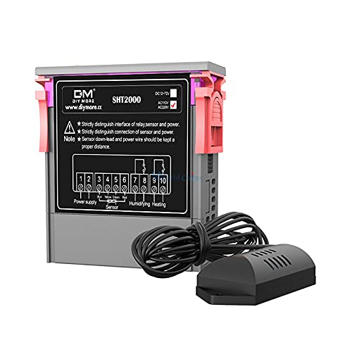 AC 85-230V 10A SHT2000 LED Digital Temperature Humidity Controller Thermoregulator Thermostat Hygrometer Control 50/60Hz