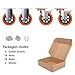 5 Inch Swivel Caster Wheels Set of 4, Heavy Duty Casters with Brake - Load 1800lbs, Polyurethane Locking Casters for Cart, Furniture, Workbench (Bonus of Screws & Gloves)