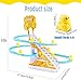Small Ducks Climbing Toys, Electric Ducks Chasing Race Track Game Set, Playful Roller Coaster Toy with 9 Duck LED Flashing Lights & Music Button, Fun Duck Stair Climbing Toy for Children and Kids (A)