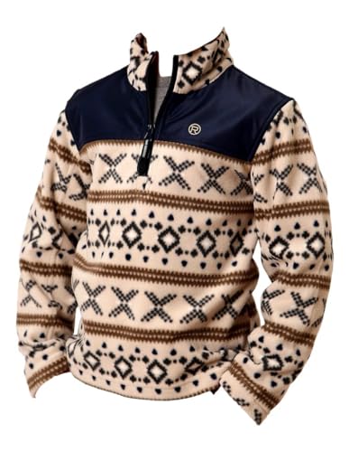 ROPER Western Jacket Boys Aztec 1/4 Zip Cream 03-397-0692-6163 WH