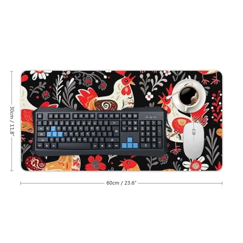 Mouse Pad Rooster Chickens Grande para Oficina y Gaming miniatura 2