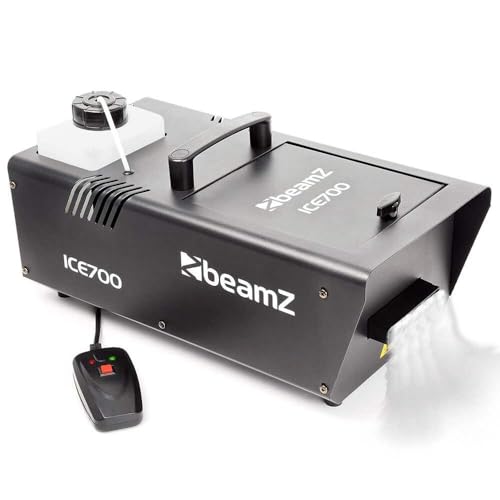 BeamZ ICE700 Máquina de humo de suelo, Máquina de humo bajo, Máquina de niebla de suelo de 700 W, ideal para bodas, pequeños conciertos, eventos, celebraciones, eventos o fiestas de halloween