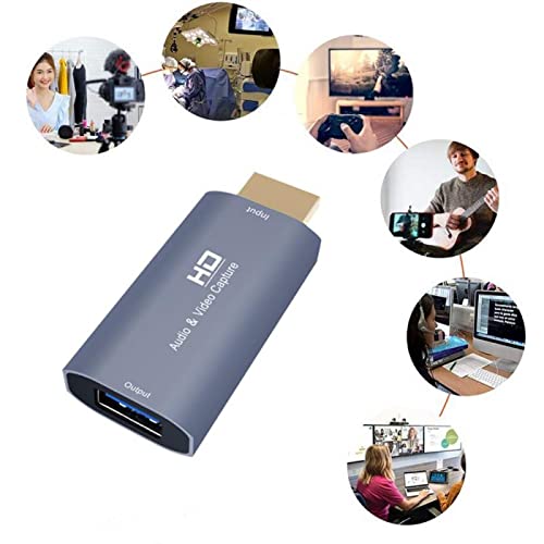Image of Microware 4K Video Capture Card for HDMI-Compatible Male to USB Female Adapter 1080P Live Video Strea-ming Game Recorder (Model Z51 Capture Card)