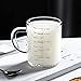 Tasse à Mesurer en Verre Tasse à Lait pour Enfant Adulte avec Echelle Cuisson Verre Doseur Résistant à la Chaleur Verre Micro-Ondes Tasse Expresso Transparent Mug à Boire Café Boisson Bière 230ML