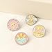 HEYTRCO 4PCS Inspirational Phrashes Enamel Pins Bulk, Cartoon Cute Cool Girly Positive Sunshine Lapel Backpack Hat Pin Set, Decorative Crooches Button for Jeans, Jackets, Bags, Dress, Shoes
