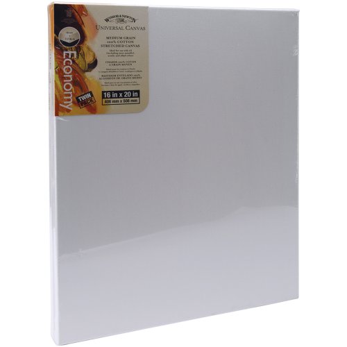 Winsor & Newton 16-Inch by 20-Inch Universal Stretched Canvas, 2-Pack