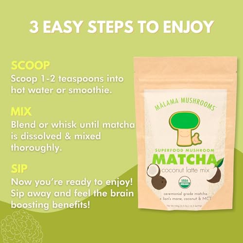 Té verde matcha premium sabor coco 3.5 oz miniatura 3