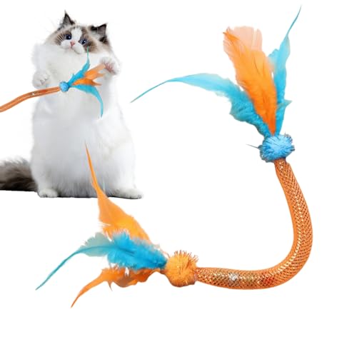 Cat Rope Toy,猫用噛むおもちゃ キャットニップ入り,噛み強いストレッチコード 動物用ティーザー 小中型大型犬種対応 | 小型犬中型犬大型犬用 リビングや書斎に最適