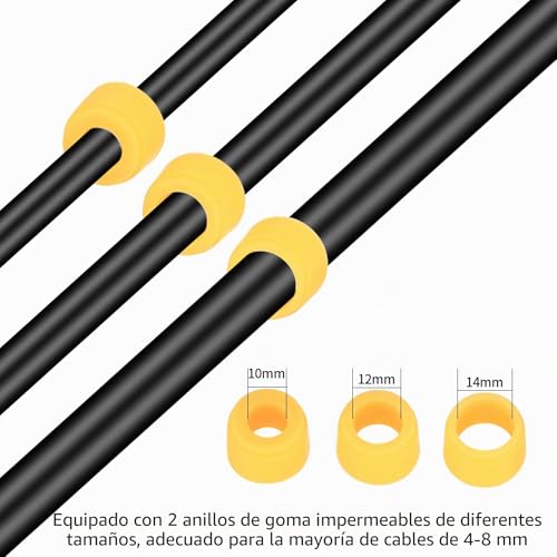 Miniatura 3 de 4 Vías Cajas De Conexiones Impermeable Ip68, Cajas De Empalmes De Conector De Cable Estanca Exterior Electrica Para Cables Ø4mm-12mm Electricos