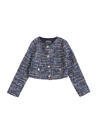 GUESS Girls' Tweed Long Sleeve Jacket3