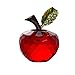 LONGWIN 40mm (1.6 inch) Crystal Apple Figurine Paperweight Christmas Decoration Ornaments Red