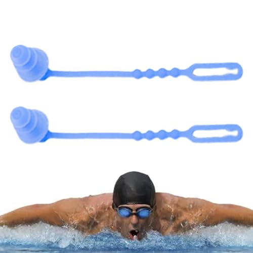 Kustimantu Tapones para los oídos impermeables para nadar, tapones para los oídos para nadar adultos - Tapones de silicona reutilizables para nadar | Tapones para los oídos para piscinas suaves y