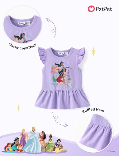 Image of Disney Minnie Mouse Frozen Princess Marvel Toddler Girls Clothes Long Sleeve Sweatshirt + Leggings 2pcs Outfits Set 2-6Y