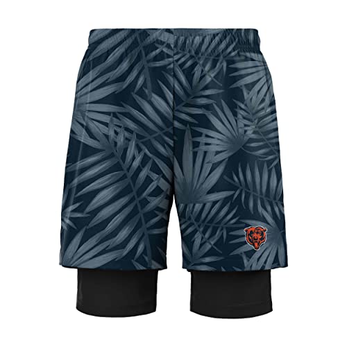 FOCO NFL Mens Floral Black Liner Shorts