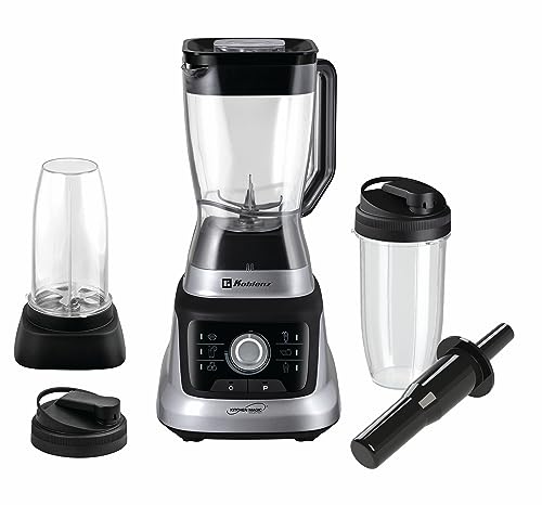 Image of Koblenz Bob Countertop Blender, 1400W, 68 oz, Black /Chrome, LKM-9610