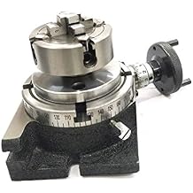 HV 4" INCH 100 MM ROTARY TABLE WITH SMALL CHUCK & BACK PLATE MILLING INDEXING 4"/100 MM ROTARY TABLE WITH 70 MM 4 JAW INDEPENDENT CHUCK