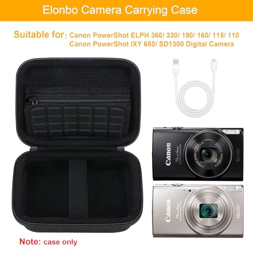 Estuche para cámara Canon PowerShot ELPH 360 HS negro miniatura 2
