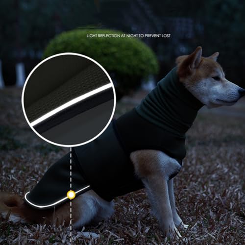 Yanmucy Beruhigender Hundemantel mit Hund Snood 2 in 1 Angstlinderung Verstellbare Angstjacke mit Hunde-Kapuzenpullover Ohrenschützer Relieve Nervöser Hund Weste für Feuerwerk Thunder (Blau, L)