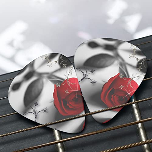 Ensemble de 12 médiators de guitare Red Rose pour guitare acoustique, guitare électrique, contrebasse, ukulélé - Les Beatles, Paul McCartney, John Lennon, RIngo Starr, George Harrison Ensemble de 12 médiators de guitare Red Rose pour guitare acoustique, guitare électrique, contrebasse, ukulélé – Image 8