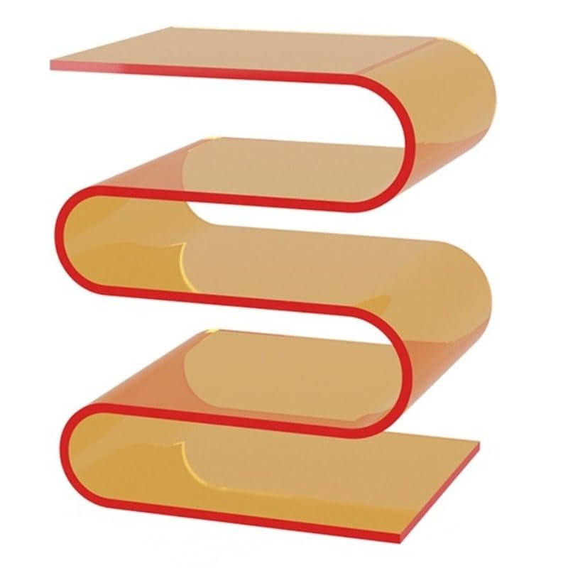 Amazon.co.jp: モダンオレンジアクリルサイドテーブルマガジン