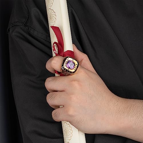 NICEDREAM Personalized Graduation Ring for Men, College & High School - Custom Signet Ring for Him3