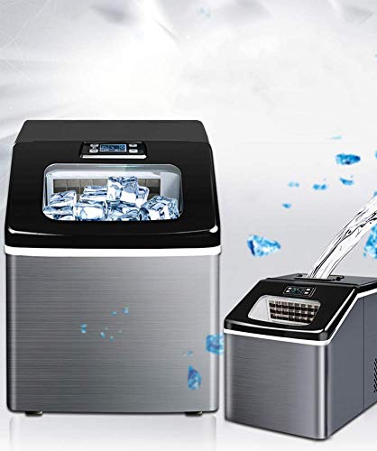 ZHJOPP Máquina de Hielo de encimera, 25 kg Cubitos de hielo/24 h Máquina portátil de Cubitos de Hielo 12 20 min Limpieza automática Cocina Home Bares Tienda