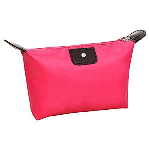 Ma.Lina Cosmetic Bag Large Capacity Waterproof Makeup Organizers Portable Travel Toiletry Bag (Rose Red)
