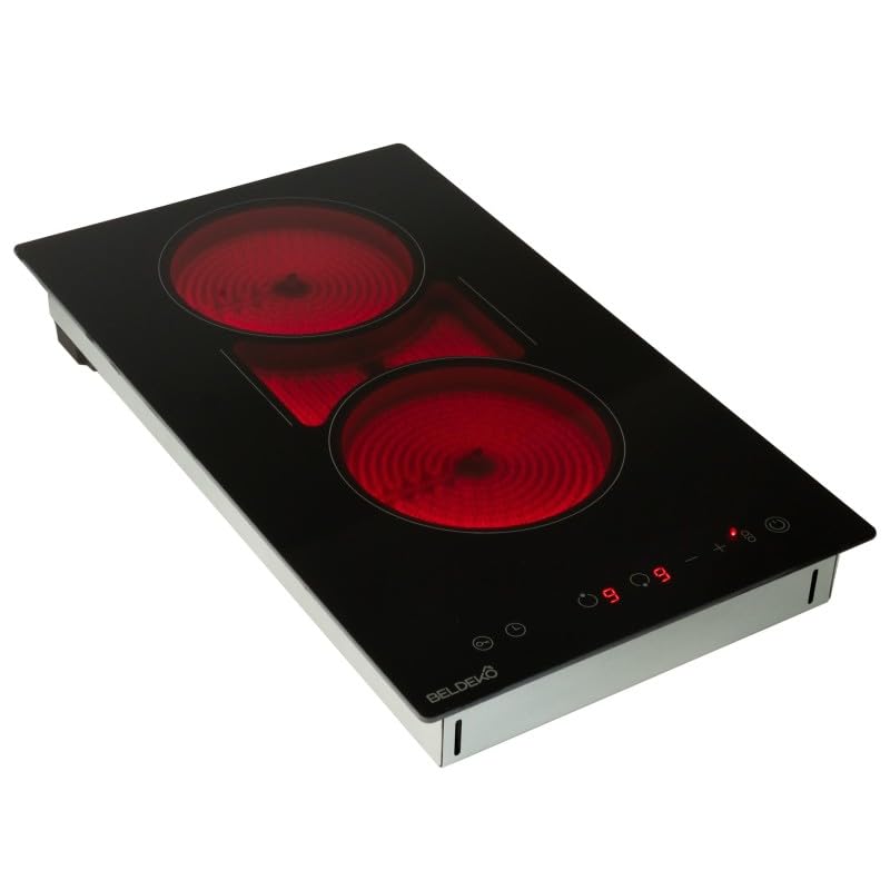 BELDEKO Plaque Vitrocéramique 2 Feux Flex 3400W - Marque Française