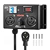 VEVOR Manual EV Charging Switch, NEMA 10-30, Splitter Switch for Dryer & EV, 24A Max 240V Manual Power Distribution with Circuit Breaker, Real-Time Display, Hand-Operated Selector, Plug and Play, ETL