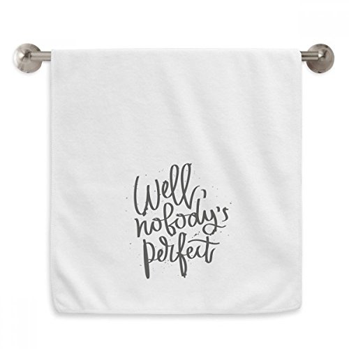 Serviette débarbouillette 13 x 29 inch avec citation originale blanche - 2