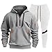 Joggers for Men 2 Piece Set Mens Outfits Sweatsuit Sets Casual Athletic Sweatsuits Jogging Suits Track Outfit Warm Up All White Sweat Workout Sportswear Men's 2-Piece Tracksuit