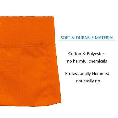 Boharers Waist Apron With 3 Pockets - Orange Waitress Waiter Server Short Apron #TOP5