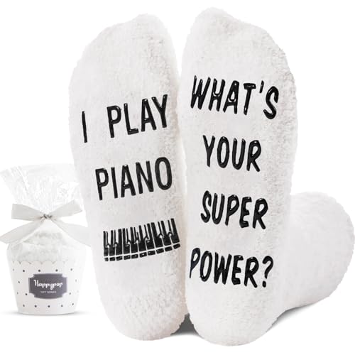 HAPPYPOP Music Gifts for Men Women - Trombone & Bass Gifts, Piano Guitar Socks